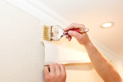 Pose de papier peint à Agnat — revêtements muraux et toiles de verre